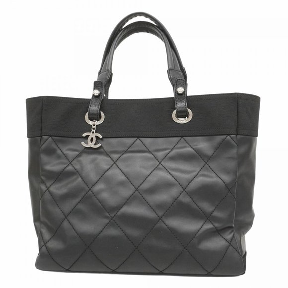 Chanel Paris-Biarritz canvas tote bag, black, for women - Picture 1 of 12